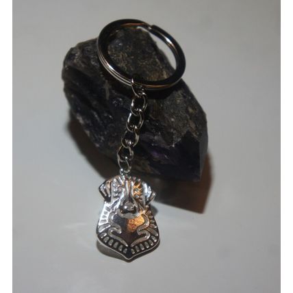 BERNESE MOUNTAIN DOG KEY RING WITH KEY CHAIN & VELVET GIFT BAG