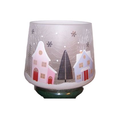 Yankee Candle Wonderland Crackle Glass Candle Shade for Large Original Candles