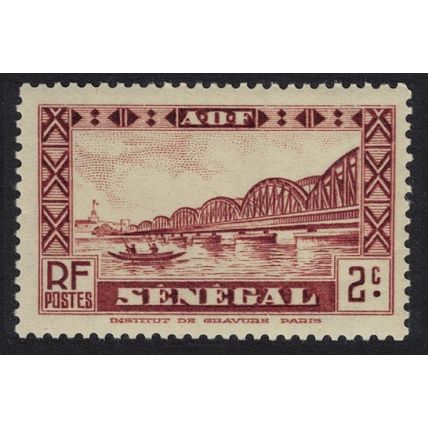 Senegal Faidherbe Bridge Boat Dakar 2c 1935 MNH SG#140 Sc#143