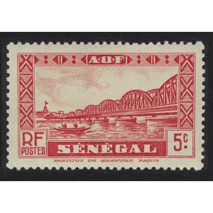 Senegal Faidherbe Bridge Boat Dakar 5c 1935 MNH SG#143 Sc#146