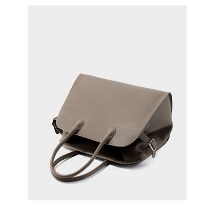 Genuine Leather Women Shoulder Handbags Beach Bag Grey