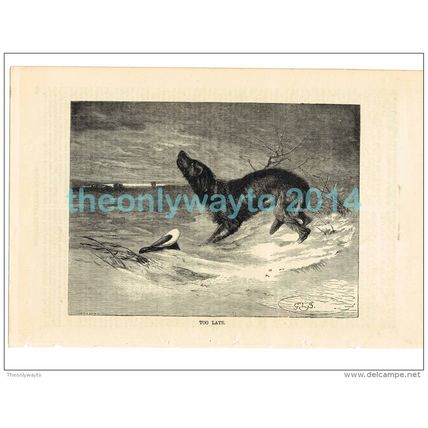 TOO LATE, BOOK ILLUSTRATION/PRINT, 1877