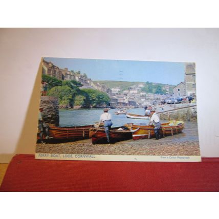 FERRY BOAT, LOOE, CORNWALL used vintage postcard by M & L 1962 pm =