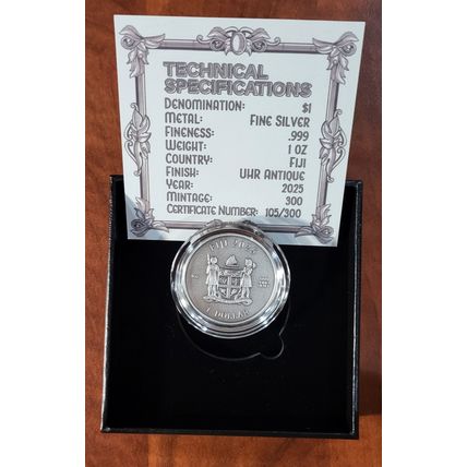 1 Oz Silver Collectible 2025 3D Ultra High Relief Lion Serial # 105 Of 300