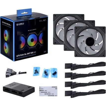 Lian Li UNI Fan Sl-Infinity 120-Triple Pack-Argb Fan-Infinity Mirror-Daisy-Chain