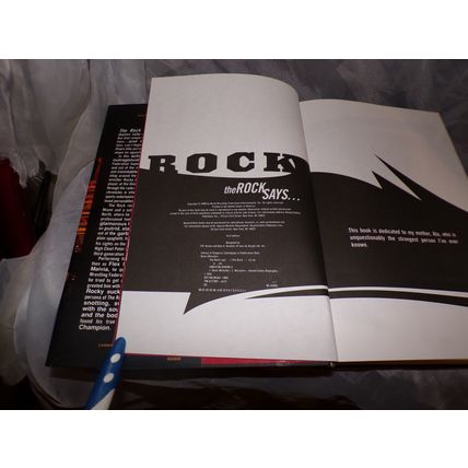 THE ROCK SAYS 2000 WF WORLD WRESTLING HARDBACK BOOK