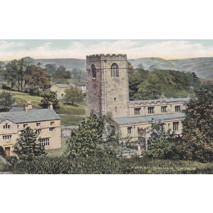 EC439. KIRKBY MALHAM CHURCH. PRINTED POSTCARD
