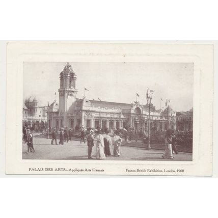 LONDON PALAIS DES ARTS Franco-British Exhibition White City, 1908 RPPC LPA