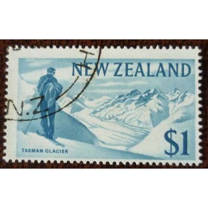 New Zealand 1967 Decimal Currency definitives $1 Tasman Glacier used stamp SG861
