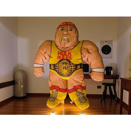 Vintage 1990 Hulk Rules Hogan Pillow Plush WWF Wrestling Buddies Tonka Cushion