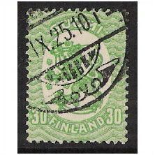 Mi 78 A a: 30 p. yellow-green Definitive Stamp: Arms of Finland.