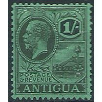 Antigua 1929 SG276 1/- Black/Emerald Mounted Mint ....