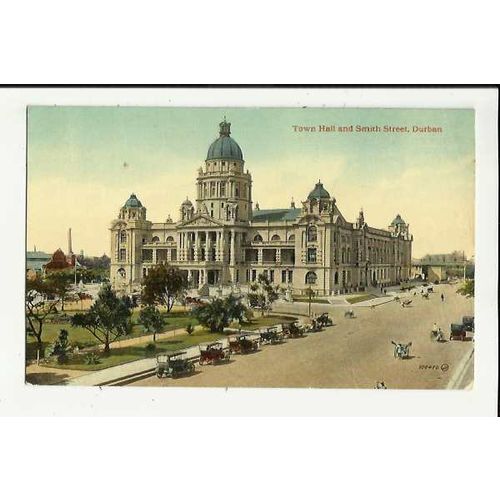 South Africa DURBAN Town Hall & South Street Postcard by A.R.