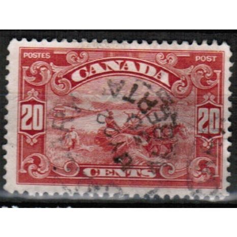 1929 Canada Sc# 157 used fine - 20c Harvesting Wheat