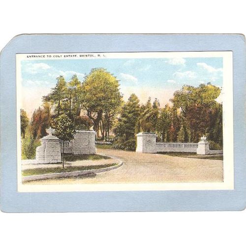 Rhode Island Bristol Entrance To Colt's Estate~158
