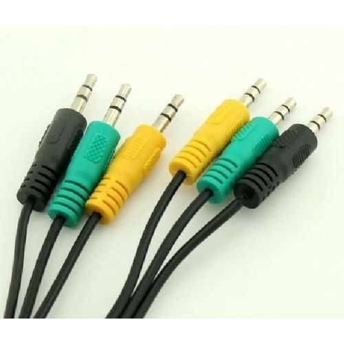 5ft. - 3x 3.5mm Male to 3.5mm Male TRS Audio Cable for 5.1 Channel Computer Spea