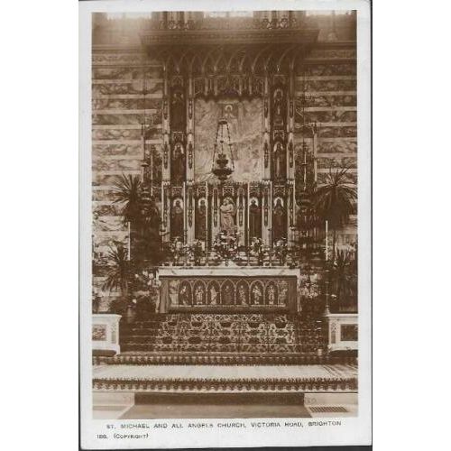 Brighton, E Sussex - St Michael & All Angels Church, Victoria Rd -postcard c.20s