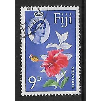 FIJI 1962 9d HIBISCUS SG 315 FINE USED
