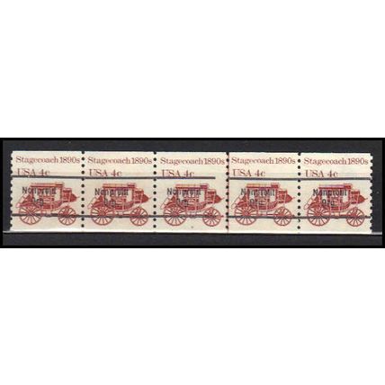 1898Ab 4c Stagecoach Fine MNH Dry Gum PNC 6/5 Line Gap AA0104