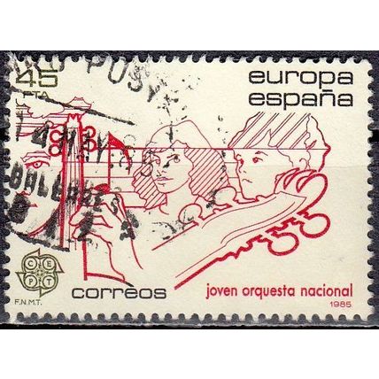 España 1985 Michel 2672 O Cote (2008) 1.00 Euro Europa CEPT Cachet rond
