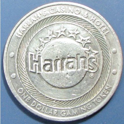 Harrahs. $1 Casino Token. Council Bluffs, IA. T25.