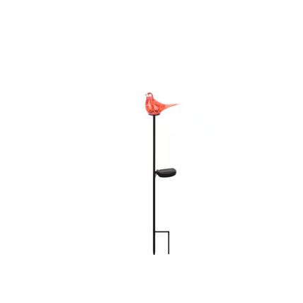 Hampton Bay Solar Red Bird Garden Light