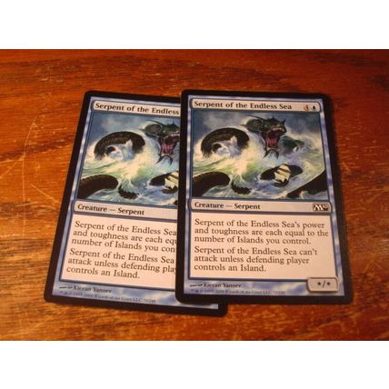 Magic The Gathering, MTG, 2-Cards, 1993-2009, SERPENT OF THE ENDLESS SEA, nm