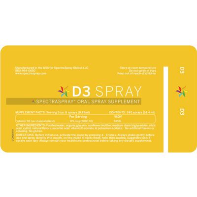 Vitamin D3 Oral Spray Vitamin by SpectraSpray [ ]