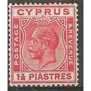 Cyprus 1925 SG120 1 1/2pi Scarlet Crown Colony Mounted Mint . .