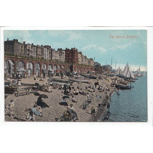 Brighton Beach and Sea Front East Sussex Postcard