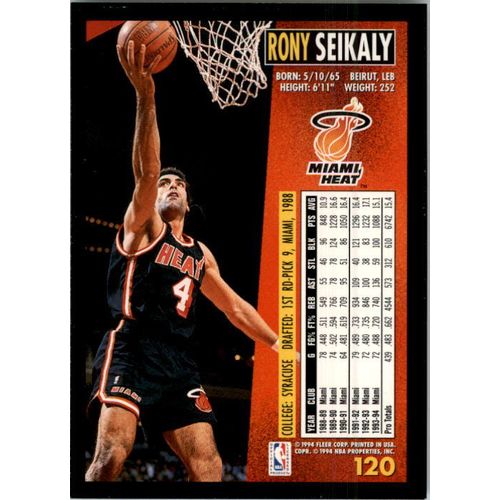 1994-95 Fleer Basketball Rony Seikaly