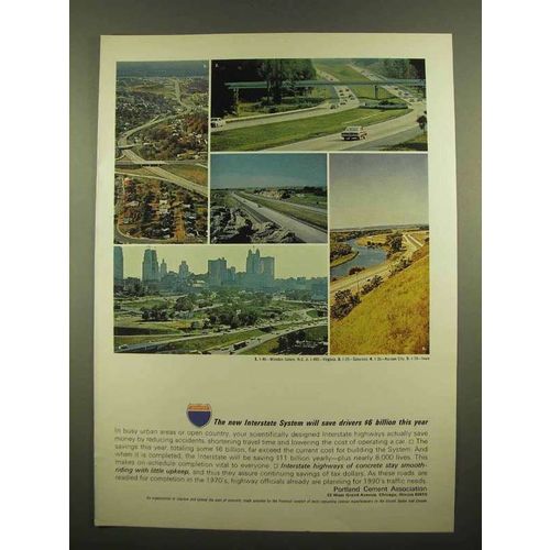 1965 Portland Cement Association Ad - Interstate Save