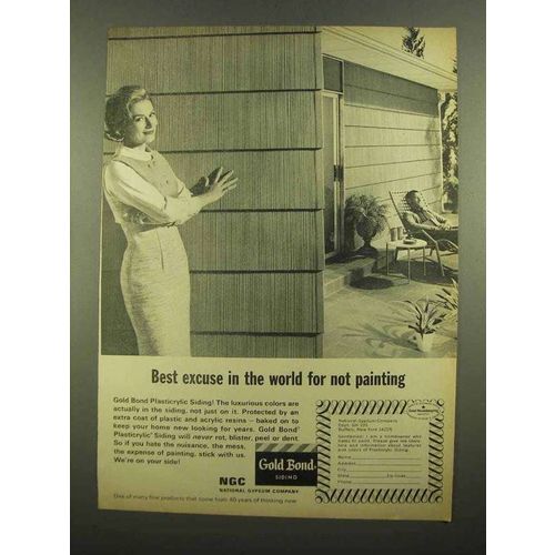 1965 National Gypsum Company Gold Bond Siding Ad