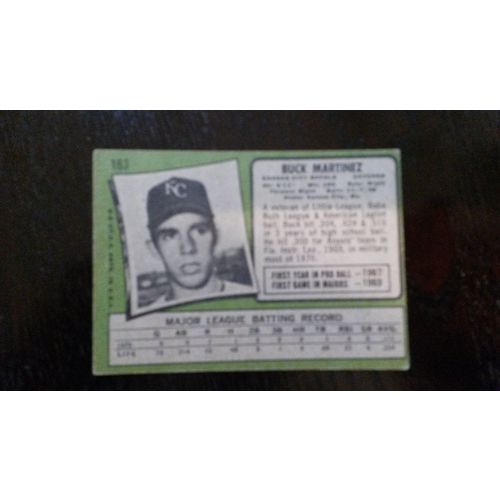 1971 Topps Card # 163 Buck Martinez Poor (1) Kansas City Royals