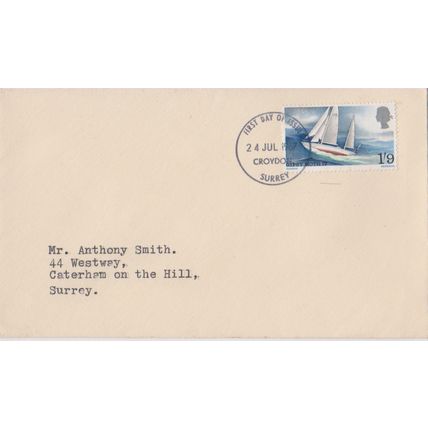 GB 1967 FDC Gypsy Moth 1s9d Croydon postmark