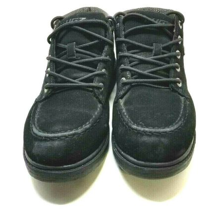 Mens Lugz Black Suede Boots Size 9 Shoes (GG9)