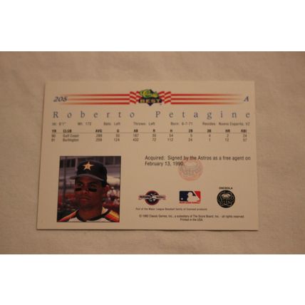 Roberto Petagine 1992 Classic Best NO. 205