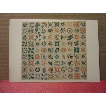 Presentation quilt, AMERICAN MUSEUM, CLAVERTON MANOR, BATH. unused postcard =