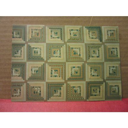 quilt (detail), AMERICAN MUSEUM, CLAVERTON MANOR, BATH. unused postcard /