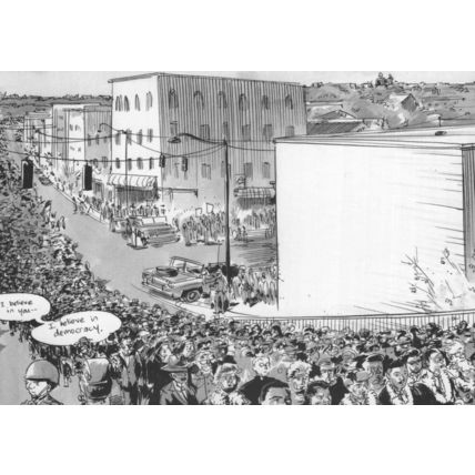 Martin Luthor King Dick Gregory Jim Forman Black Rights March Postcard