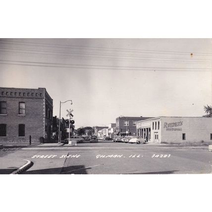 Roeders Hardware Shop Gilman Illinois Real Photo Vintage Rare Postcard