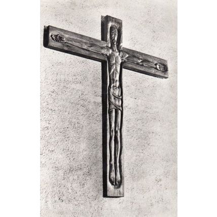 Czechslovakian Cross Crucifix Presented to Coventry Cathedral in 1968 Postcard