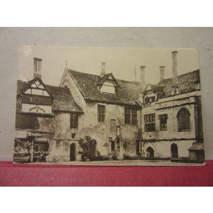 THE COURTYARD, LACOCK ABBEY, WILTSHIRE vintage postcard by C J Butler 1933 pm #