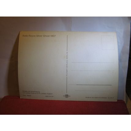 model of 1907 ROLLS-ROYCE SILVER GHOST veteran car unused German postcard #