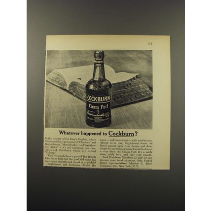 1955 Cockburn Cream Port Ad - Whatever happened to Cockburn?
