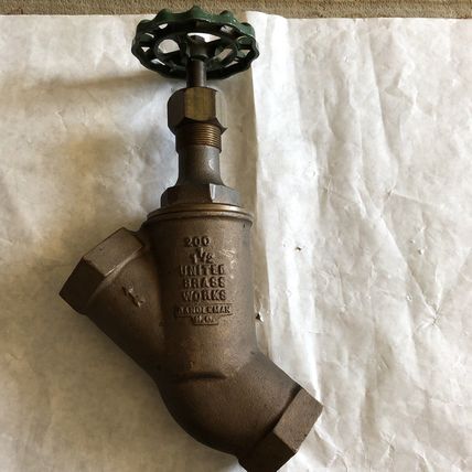 UNITED BRASS works 1-1/2" BOILER Y BLOW DOWN VALVE 200 RANDLEMAN N.C,gate,AL