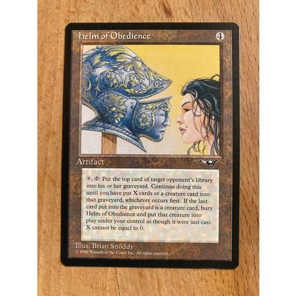 Magic the Gathering MTG CCG: Alliances - Helm of Obedience (A) 1996 WotC