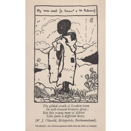 Kaross London African Garment Fashion From London Old PB Postcard