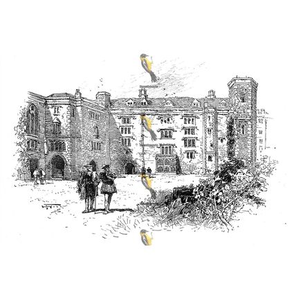 Bridewell Palace (Ancient), London, Book Illustration 1891, MODERN REPRODUCTION