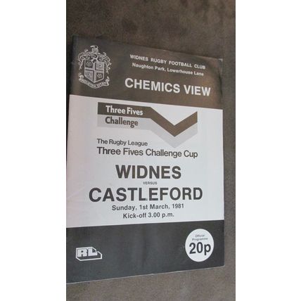 1980 Rugby Football League Programme - Widnes v Castleford